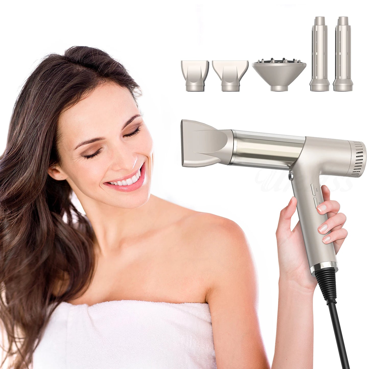 Professional Hair Dryer with Diffuser
Ionic Salon Blow Dryer
High Speed Styling Curling Iron
Powerful Wind Hairdryer