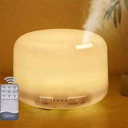 500ml Ultrasonic Air Humidifier with Remote Control and LED Night Lights