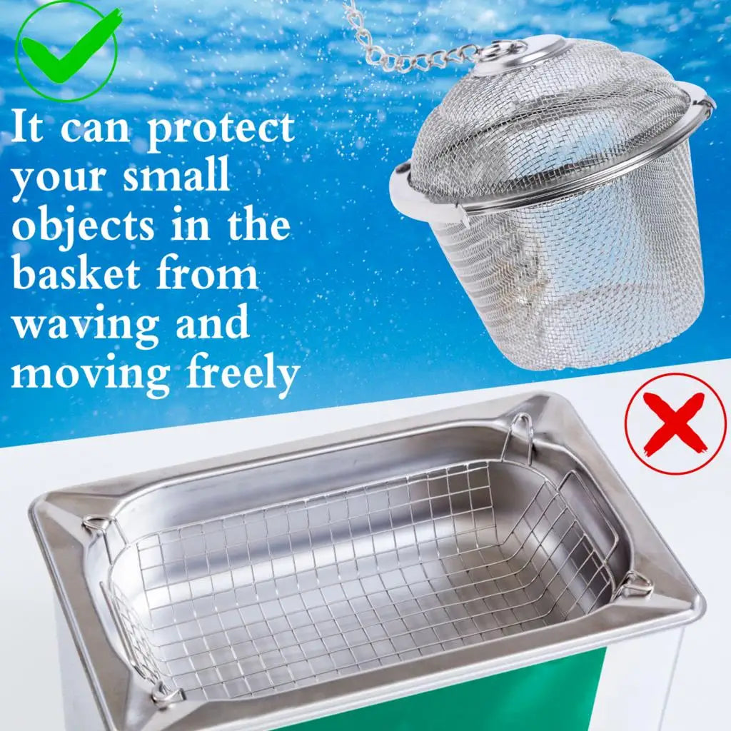 1. 5pcs Ultrasonic Cleaner Baskets
2. Ultrasonic Cleaning Solution
3. Ultrasonic Parts Cleaner for Machines