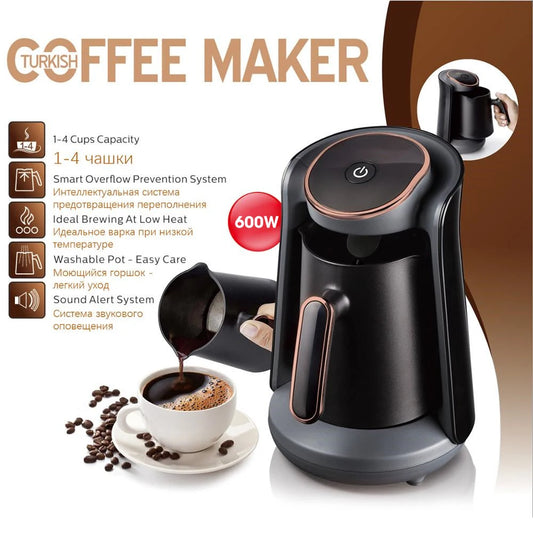 600W Cordless Coffee Maker
0.5L Coffee Pots Moka Pot
Semi-automatic Turkish Coffee Maker
Thermal Cup Mini Coffee Machine
Office