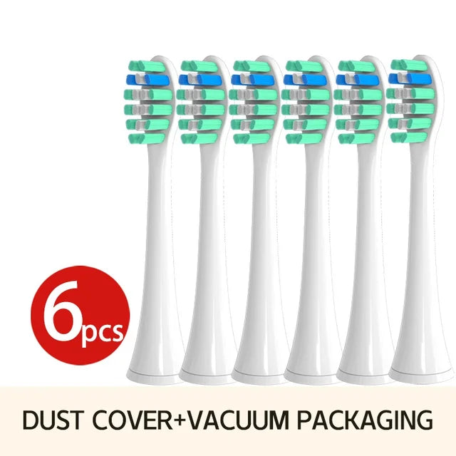 1. 6PCS Brush Heads for Philixx H X3/6/8/9 Series Electric Toothbrush
2. Vacuum Sealed Packaged Replacement Toothbrushes Heads