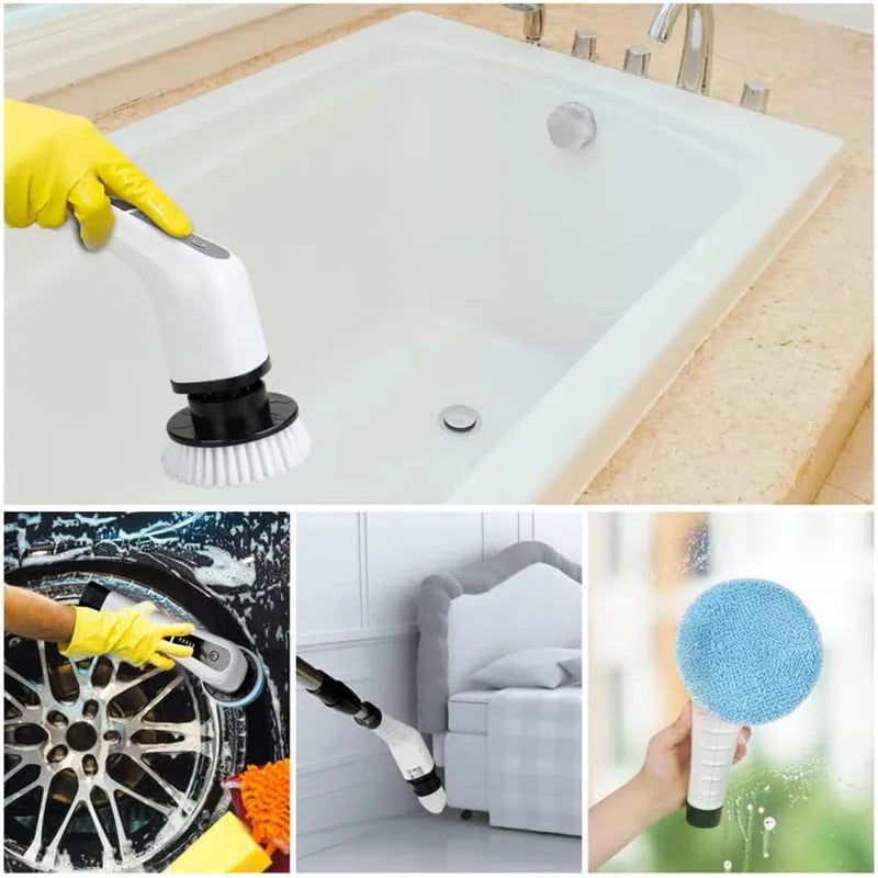 Electric Spin Scrubber
Cordless Cleaning Brush
Extension Handle Cleaner
Wall Window Tub Tile Scrubber