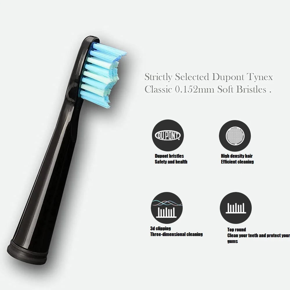 Replacement Brush Heads For Seago/Fairywill Electric Toothbrush Dupont Bristle Brush Refill Efficient Tooth Cleaning