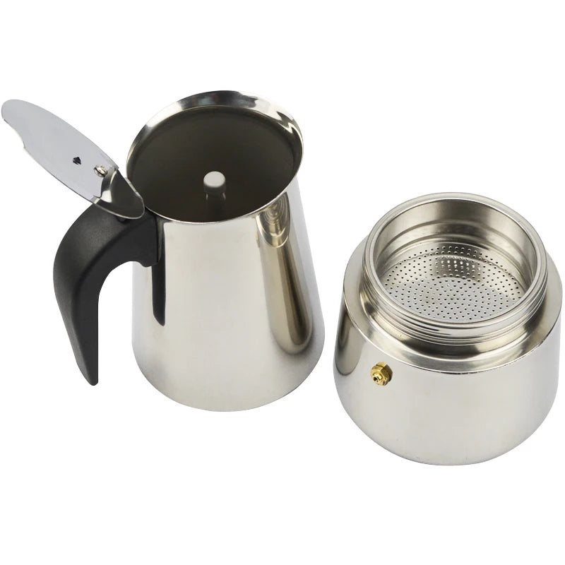 ATWFS Stainless Steel Coffee Maker Moka Pot
Espresso Cups Latte Percolator Stove Top Espresso Pot