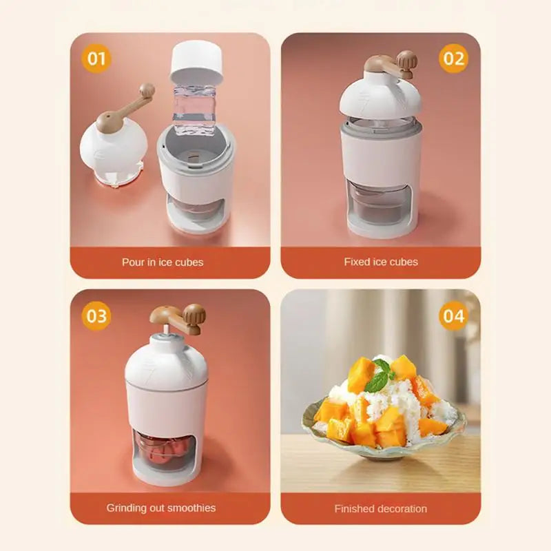 Abs+Stainless Steel Smoothie Machine
Ice Crusher Household Ice Maker White