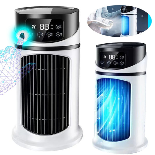 Air Conditioner Fan USB 6 Speeds Personal Evaporative Air Cooler Humidifier Multifunctional Cooling Fan for Home Office Bedroom. 

Product Name: Air Conditioner Fan USB 6 Speeds Personal Evaporative Air Cooler Humidifier
