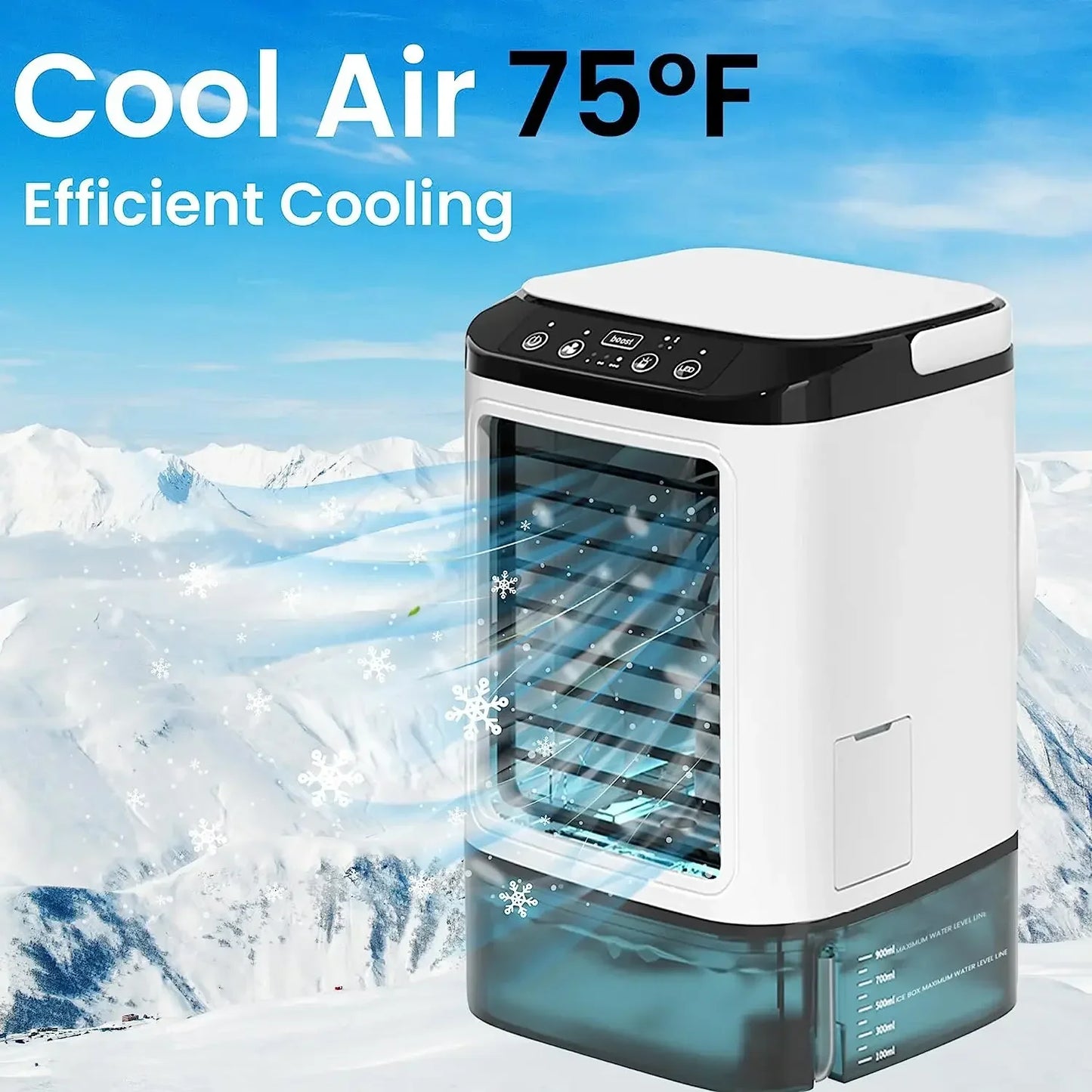 Air Conditioner Portable Fan Desktop Dual Spray Ultrasonic Atomization 3-Speed Mute Air Cooler Night Light Electric Fan for Home

Air Conditioner Portable Fan
Night Light Electric Fan
3-Speed Mute Air Cooler