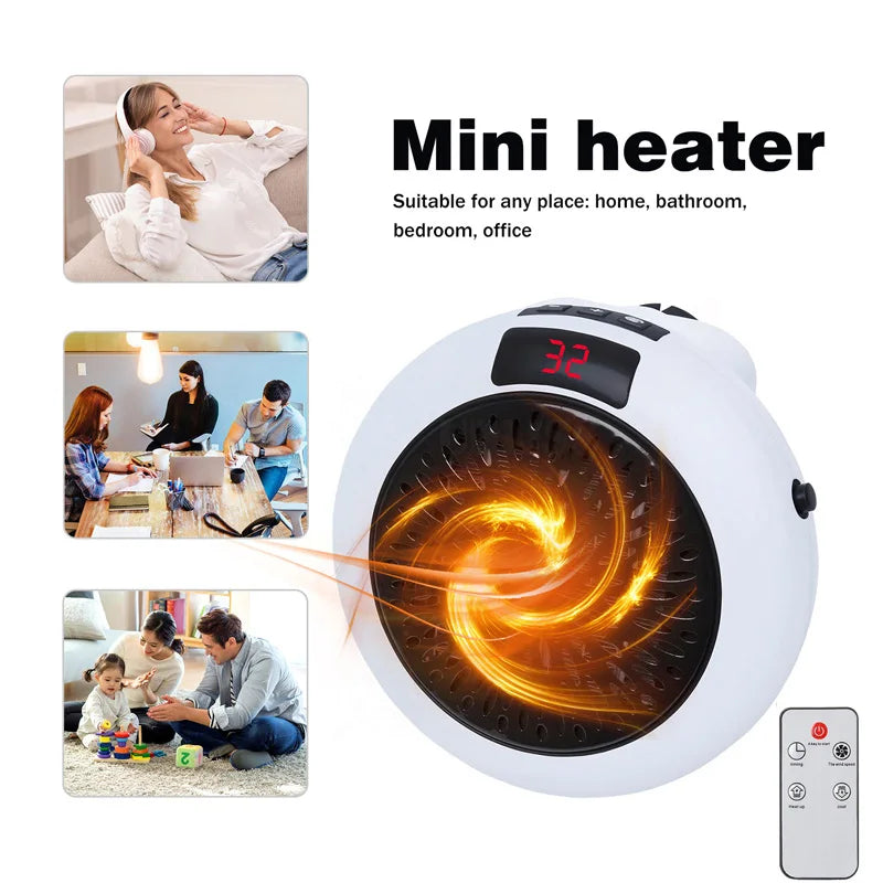 Electric Portable Heater Mini Wall Mount Home Office Desktop Warm Air Heater.