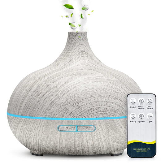500ML Air Humidifier Essential Oil Diffuser with Lights and Remote Control