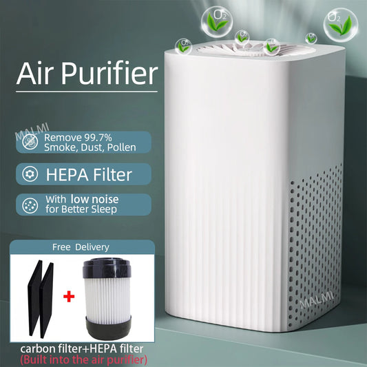 Air Purifier HEPA Filter PM 2.5 Air Freshener for Car Bedroom Small Air Purifier