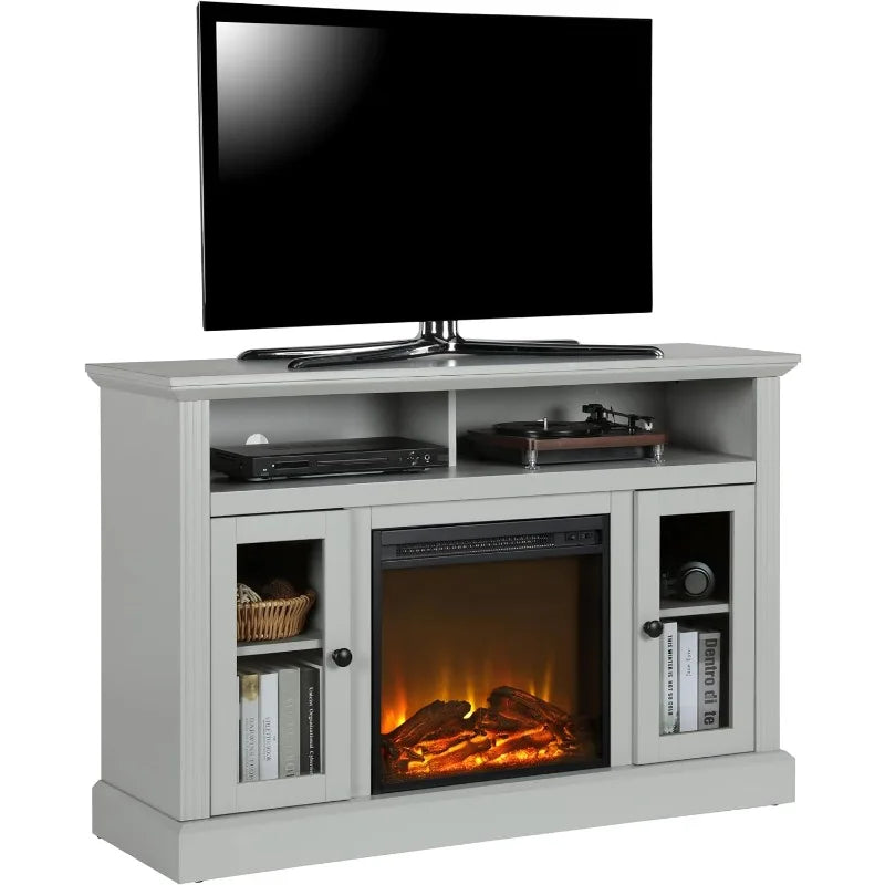 Ameriwood Home Chicago Electric Fireplace TV Console for TVs up to a 50" Dove Gray