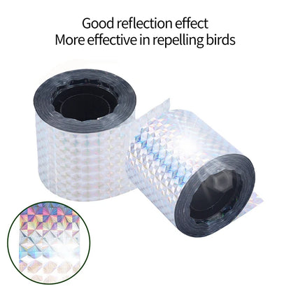 Anti Bird Tape Reflective Repellent Double-sided Bird Repeller Scare Ribbon Device