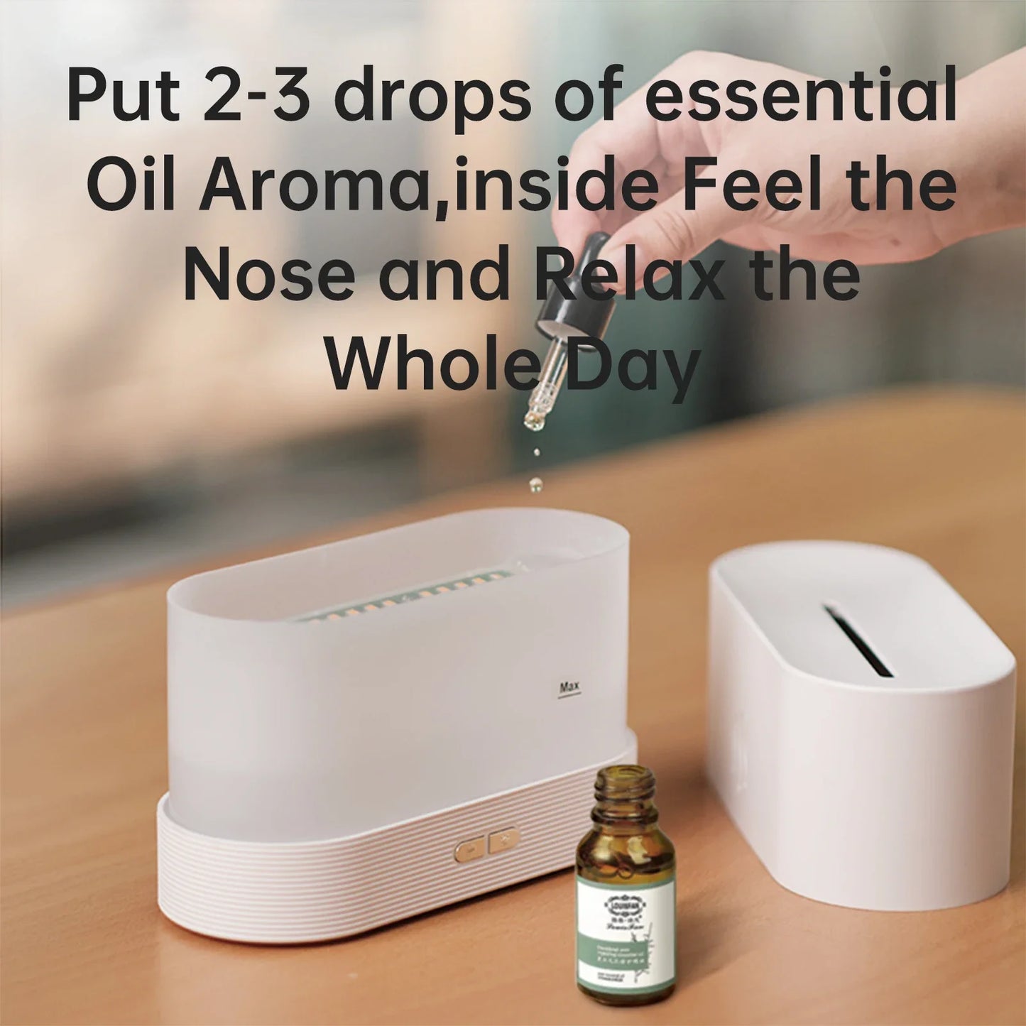 Aroma Diffuser Air Humidifier Ultrasonic Aromatherapy Cool Mist Maker Essential Oil Flame Lamp Difusor For Home