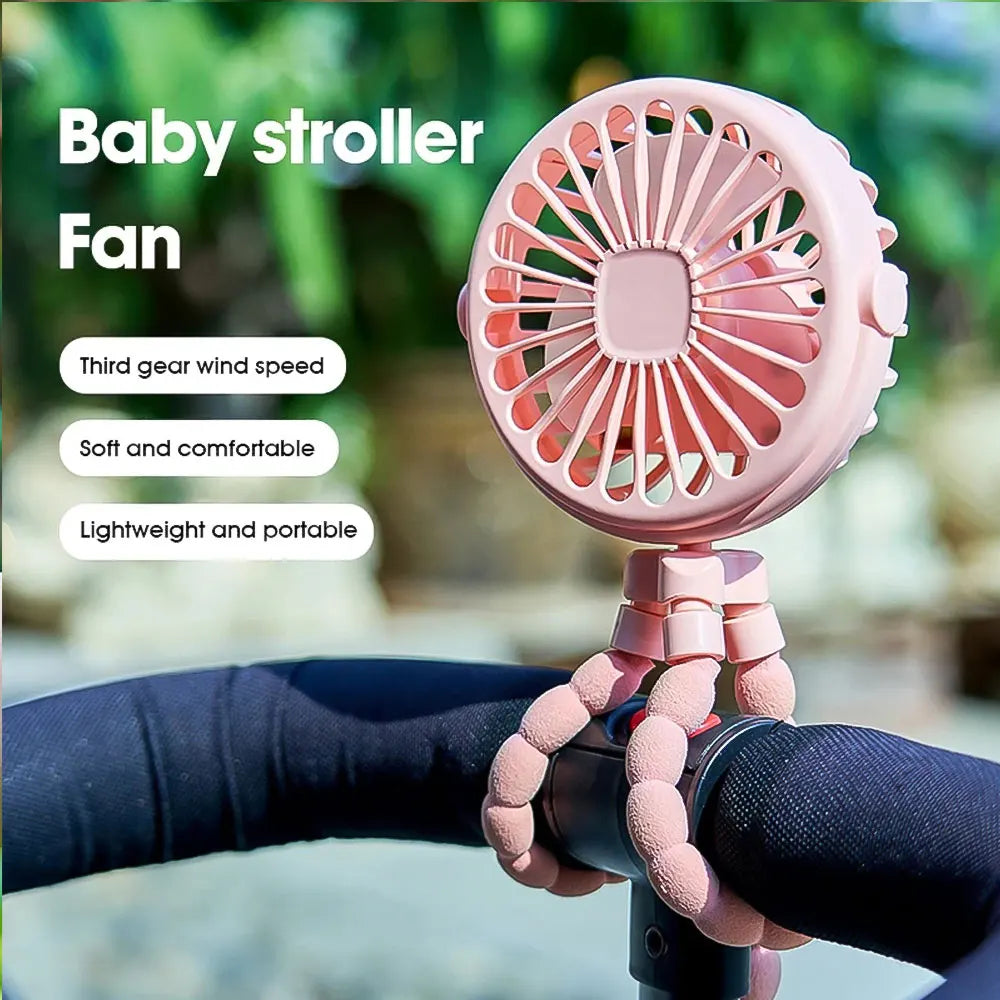 Baby Stroller Fan Hand Held Rechargeable USB
Bicycle Portable Fan
Small Folding Mini Ventilator Silent Outdoor Cooler Neck Fan