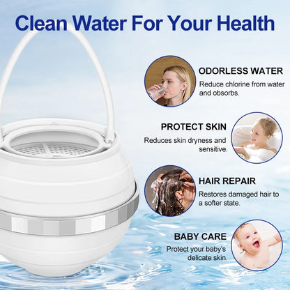 Bath Ball Filter Purifier Shower Water 8 Stages Filtration