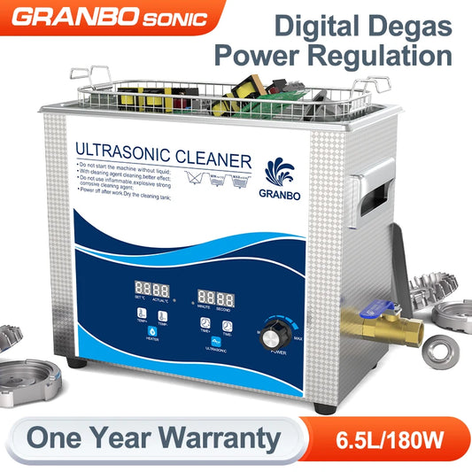 Carburetor Ultrasonic Cleaner Heater 6L 180W Power Regulation Digital Degas 40KHz Cavitation Ultrasound Washer Auto Parts