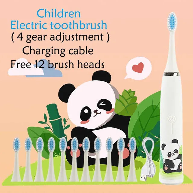 Children Clean Electric Toothbrush Cartoon Kids Sonic Toothbrush