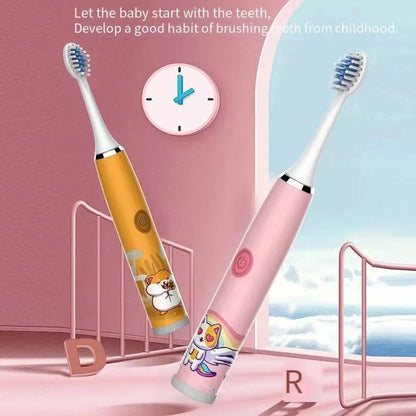 Children Clean Electric Toothbrush Cartoon Kids Sonic Toothbrush