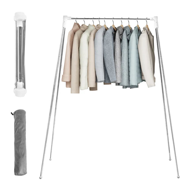 Collapsible Floor Stand Clothes Hanger 53.5 Inch Stainless Steel Clothes Drying Rack 
Stainless Steel Clothes Drying Rack
Non Slip Feet Clothes Drying Rack