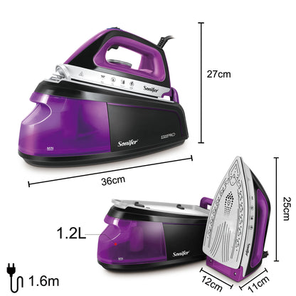 Cordless Steam Iron For Clothes Steam Generator Travel Wireless Iron Ironing Ceramic Soleplate External Water Tank Sonifer