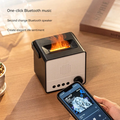 Colorful Flame Diffuser Bluetooth Speaker Humidifier
