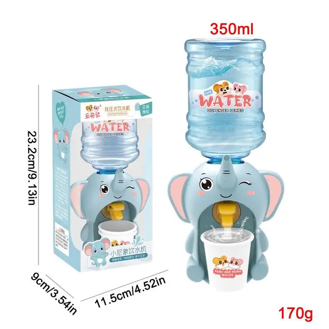 Mini Animal Drinking Fountain Desk Water Dispenser Toy for Children's Role Play Props.
