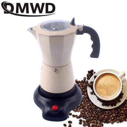DMWD 300ml Espresso Italian Mocha Maker
Aluminum Coffee Percolators
Electric Moka Pot
Portable Electric Coffee Maker
EU Plug