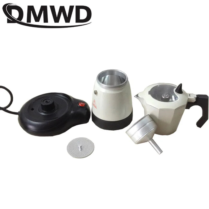DMWD 300ml Espresso Italian Mocha Maker
Aluminum Coffee Percolators
Electric Moka Pot
Portable Electric Coffee Maker
EU Plug