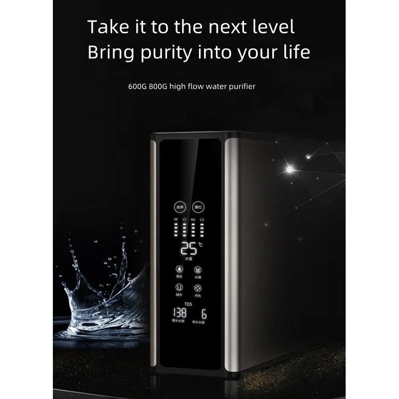 600G Domestic Kitchen Water Purifier
800G Cask-Free Large Flow Water Filter
RO Pure Water Machine