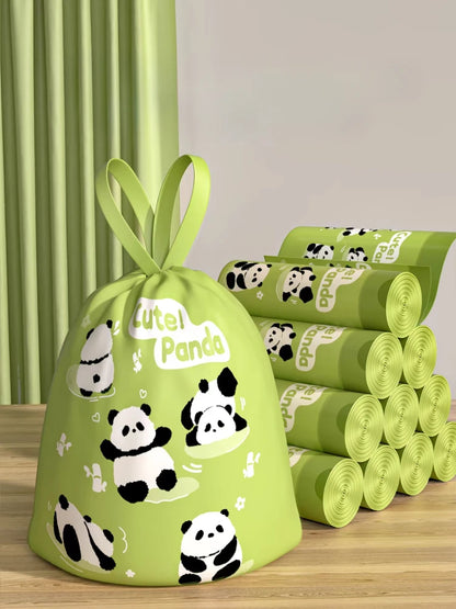Drawstring Garbage Bag with Panda Printing