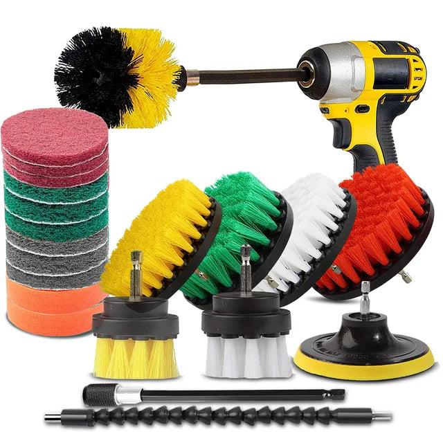 Drill Brush Set for Shower Tile and Grout Cleaning
Power Scrubber Cleaning Kit 
Power Scrubber Brush Pad Sponge Kit