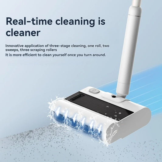 ECHOME Wireless Electric Mop Sweeping Mopping Integrated Wet and Dry Household Washing Machine Handheld Floor Scrubber Cleaning.
