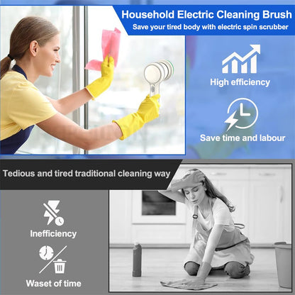 Electric Bathroom Cleaning Brush for Household