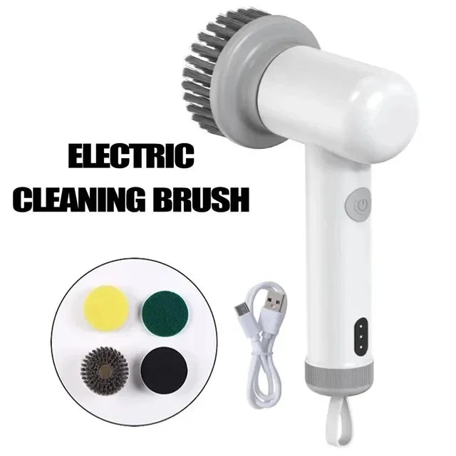 Electric Cleaning Brush Housework Kitchen Dishwashing Brush Bathtub Tile Professional Cleaning Brush USB Charging Waterproof