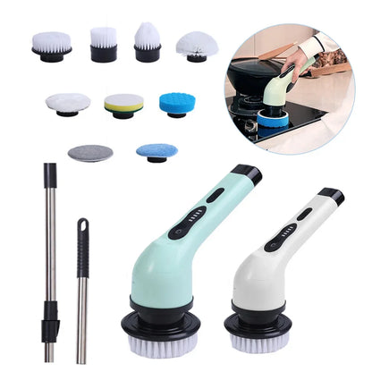 Electric Cleaning Brush LED Display Cordless Electric Spin Cleaning Scrubber.