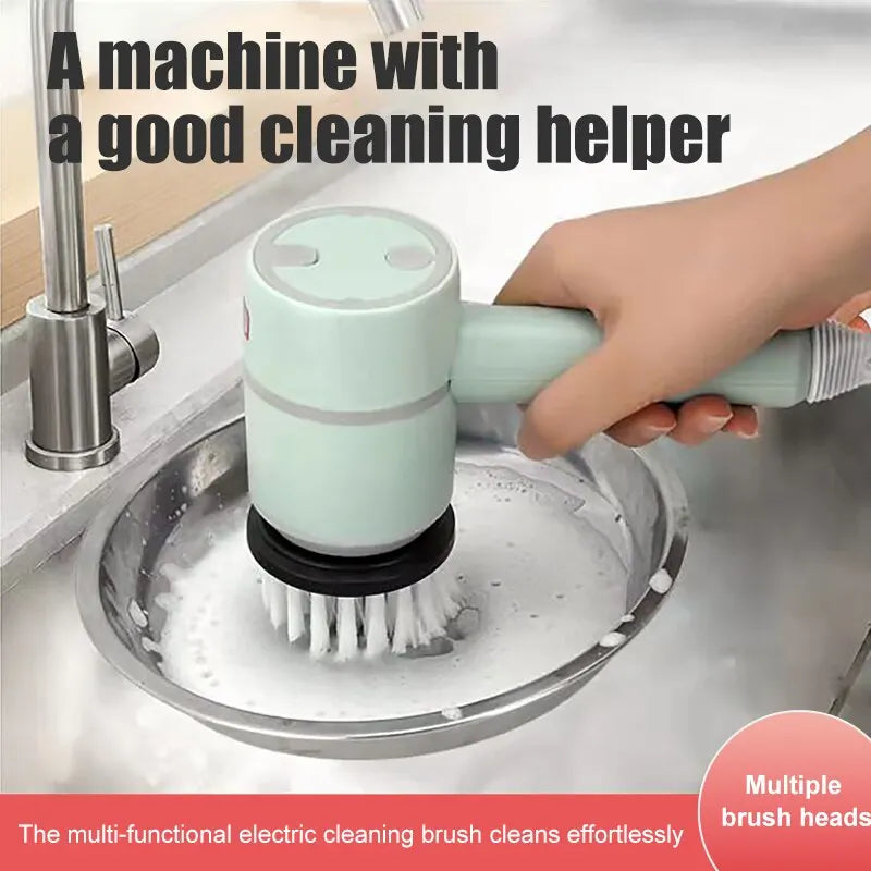 Electric Cleaning Brush Multi-functional Home USB Rechargeable Scrubber