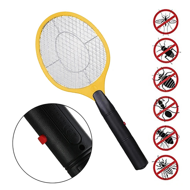 Electric Fly Insect Bug Zapper Bat Handheld Insect Fly Swatter Racket Portable Mosquitos Killer Pest Control