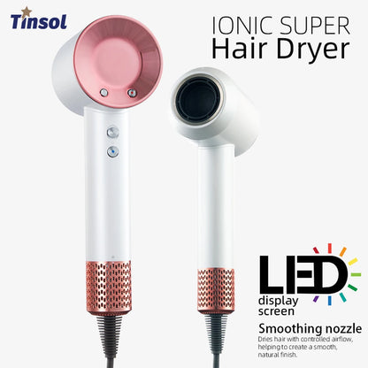 Electric Hair Dryer High-Speed Anion Hair Care Hairdryer LonLED Display