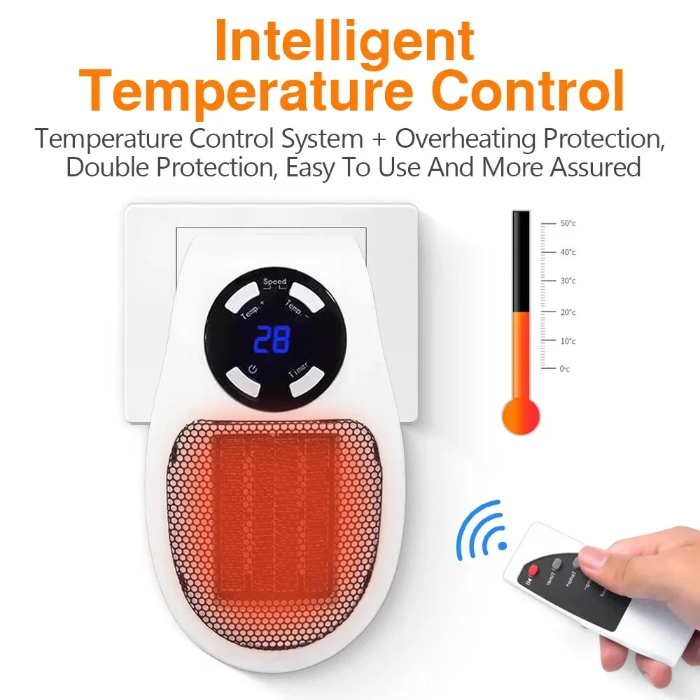 Electric Heater

Portable Plug in Wall Heater

Room Heating Stove

Household Radiator

Remote Warmer Machine

500W Device