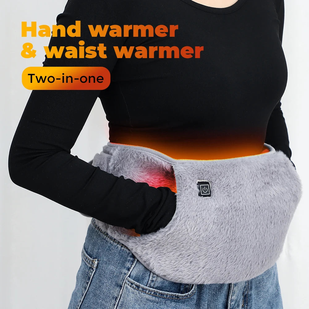 Electric Heating Waist Belt USB Hand Warmer Winter Hot Compress Therapy Abdominal Lumbar Uterus Heater Relief Menstrual Pain.