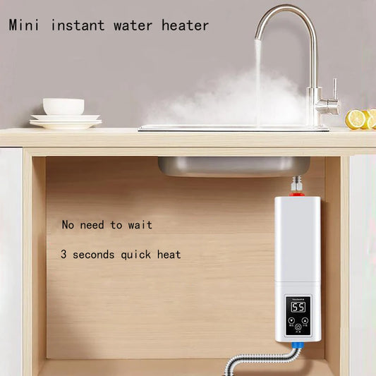 Electric Tankless Hot Water Heater for Kitchen - Fast Heating