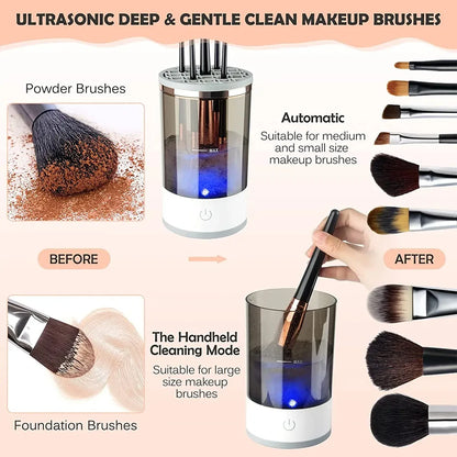 Electric Makeup Brush Cleaner Portable Rechargeable Cleaning Brush Washer