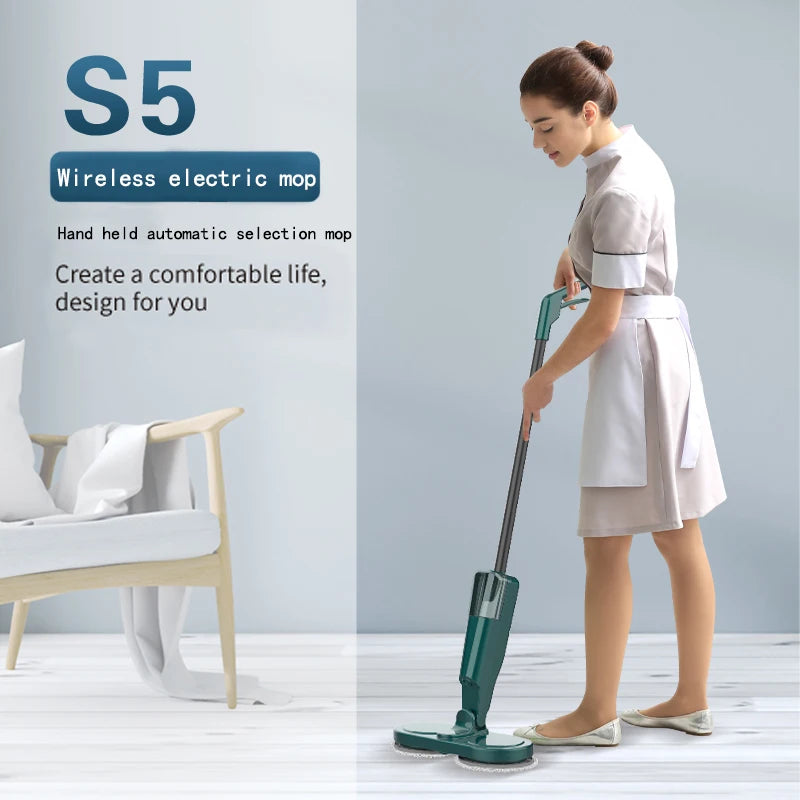 Electric Spin Mop Dual-Motor with Water Tank