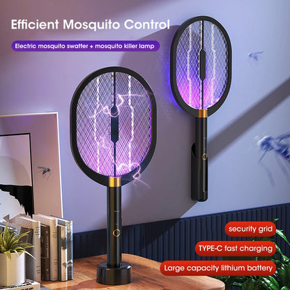 Mosquito Racket Bug Zapper Swatter Lamp 3000V Rechargeable UV Light