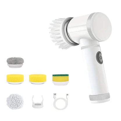 Electric Spin Scrubber Power Scrubber with Replaceable Brush Heads Handheld.