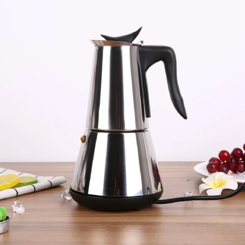 Electric Stove Espresso Maker
Moka Pot 6 Cups Percolator Coffee Pot
Electric Stainless Steel Classic Cafe Maker
EU Plug