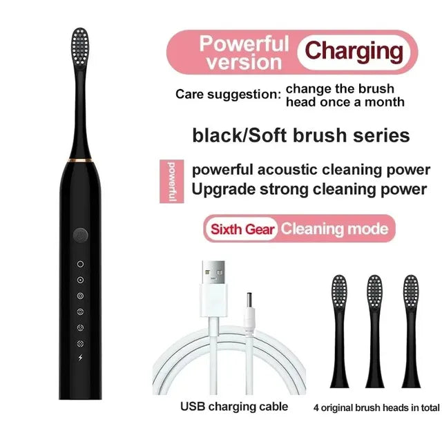 Electric Ultrasonic Toothbrush - Couple Set