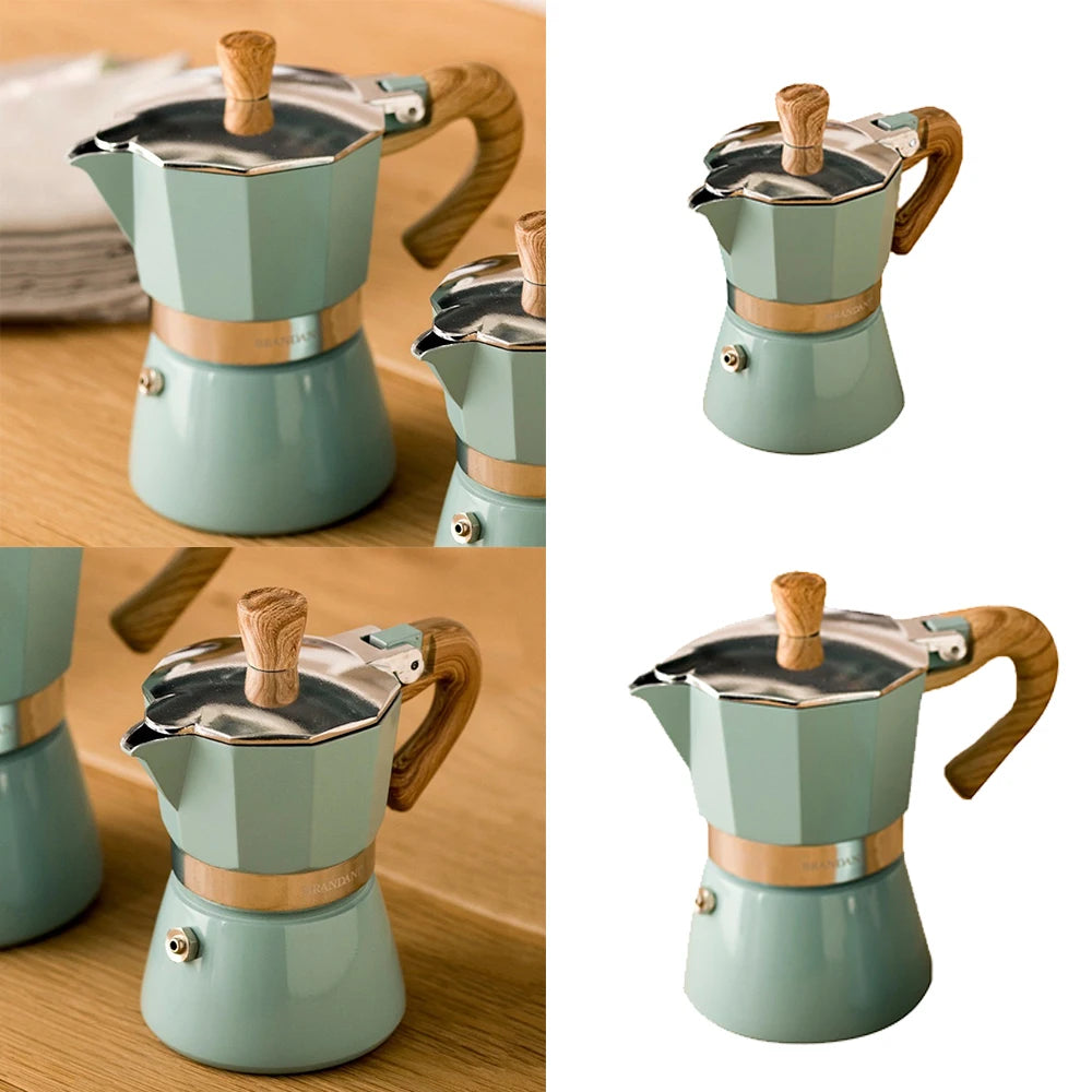 Espresso Coffee Maker 
Aluminum Mocha Pot 
Percolator Stove Top Pot 
3cup 6cup 
150/300ml Coffee Machine