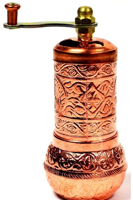 Pepper Grinder Salt Spice Coffee Mill Ottoman Design Silver Copper Brass