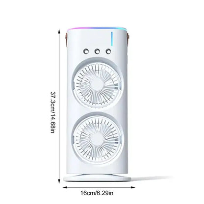Fan Mister Portable Double-Ended Spray Water Mist Fan Personal Air Cooler With LED Light Portable Conditioner For Bedroom Home.